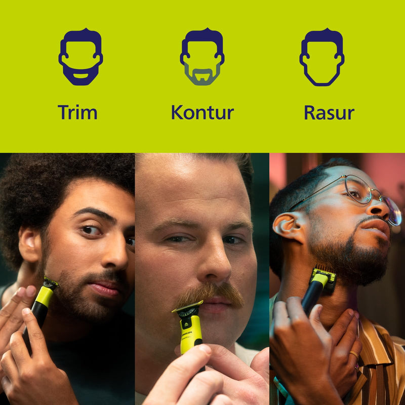 [Australia] - Philips OneBlade 360 Face & Body with app connection - Electric beard trimmer, razor and body groomer with 360 technology, adjustable 5-in-1 trimming attachment, 1x body kit, QP4631/30 incl. 2 x 360 blades & app connection (new design) 