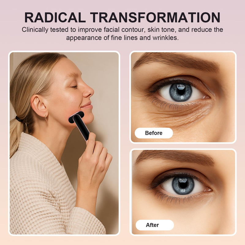 7 in 1 Eye Massager Facial Relaxation, Suitable for Family Travel Outing Eye Massage, Facial Massager, Black Size C