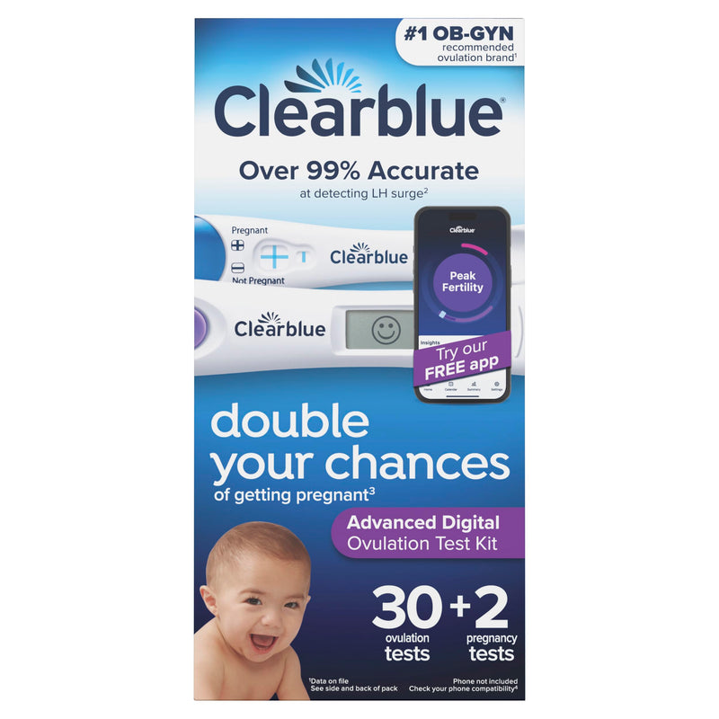 Clearblue Advanced Digital Ovulation Test Kit, 32 Count 32 Pack of (1)