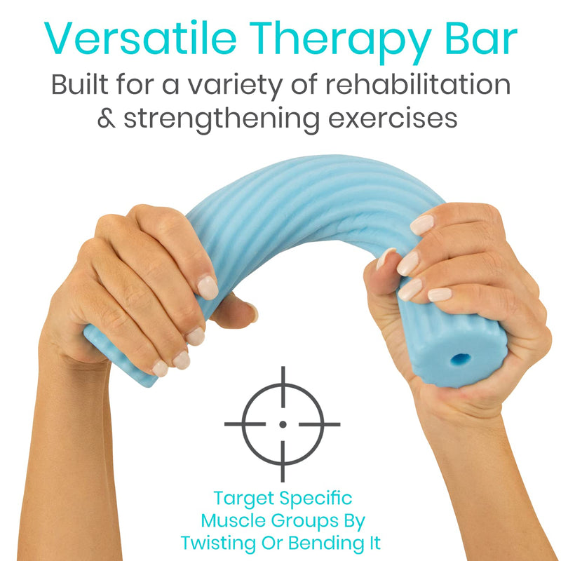 [Australia] - Vive Flex Therapy Bar for Tennis Elbow Relief (X-Light) - Physical Therapy Aid, Improve Tendonitis & Grip Strength- Resistance for Golfers, Hand, Epicondylitis, Equipment- Strengthens Wrist & Forearm Light Green - Extra Light 