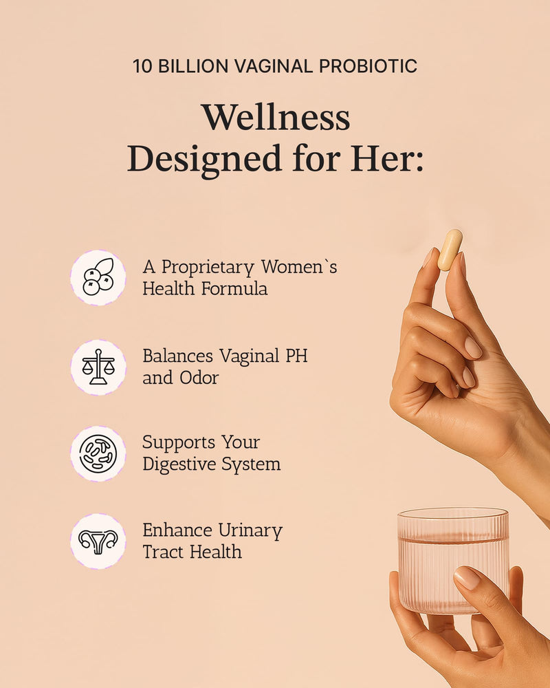 [Australia] - Vitamin Bounty Women's Pro-Daily Vaginal Probiotics - 10 Billion CFU, 5 Strains with Cranberry for Female Vaginal Health - Probiotics for Women pH Balance - Digestive & Urinary Support - 60 Capsules 60 Count (Pack of 1) 