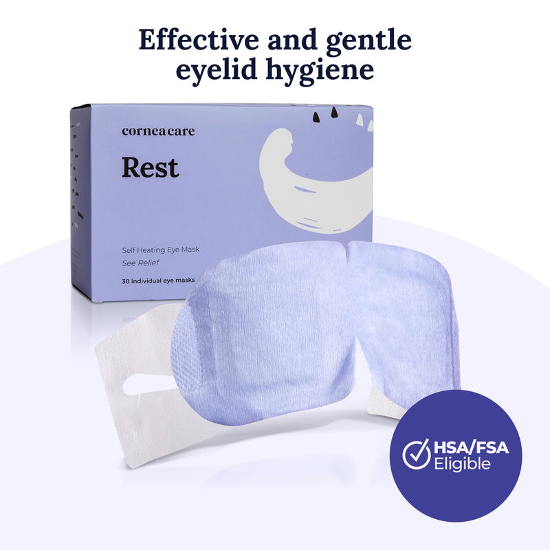 [Australia] - Rest: Self Heating Warm Compress for Eyes | Heated Eye Mask for Fast Relief of Dry Eyes | No Microwave Needed | Eye Treatment Products for Dry Eye Relief | 30 Count | FSA & HSA Eligible Rest (Warm) 1 Count (Pack of 30) 