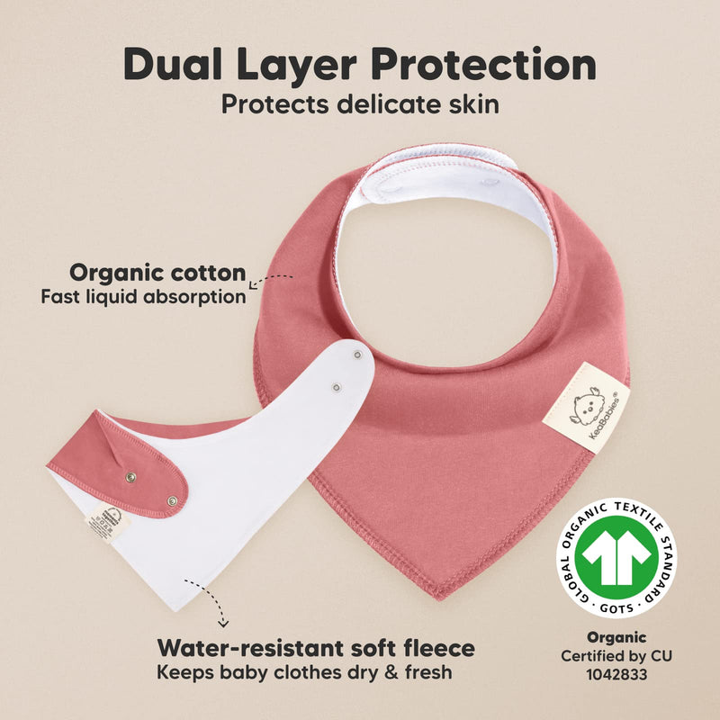 [Australia] - 8-Pack Organic Baby Bandana Drool Bibs for Girls - Super Absorbent Baby Bibs for Baby Girls, Baby Boys, Soft Cotton Bandana Bibs, Baby Drool Bib, Teething Bibs for Infant, Toddler(Muted Pastel) Muted Pastel 