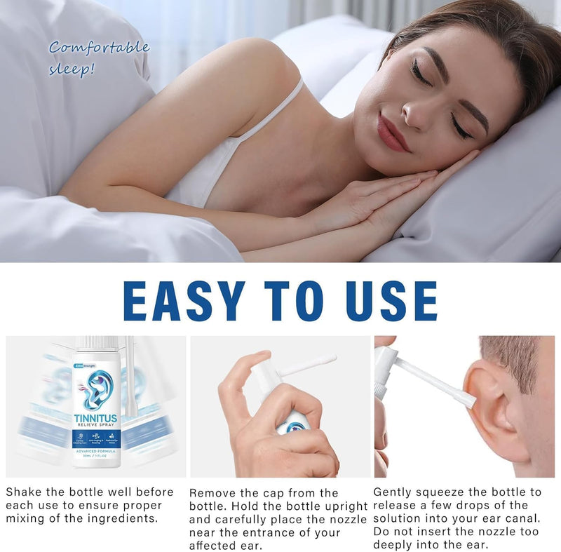 [Australia] - Tinnitus Relief Spray, Tinnitus Relief for Ringing Ears, Ear Discomfort, Clean Ears, Improve Hearing, 30 ml 