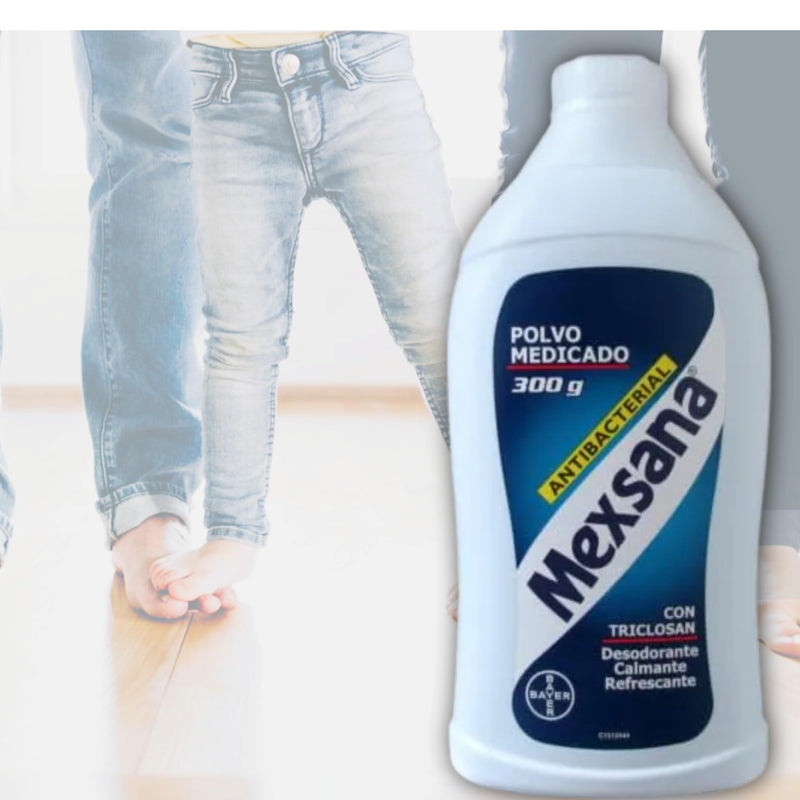 [Australia] - Polvo Mexsana para pies por 300g, Ayuda a Refrescar y Absorber Sudor -Mexsana Foot Powder - Traditional Relief for Feet, 10.58 oz, Sweat Absorption - Despensa Colombiana 