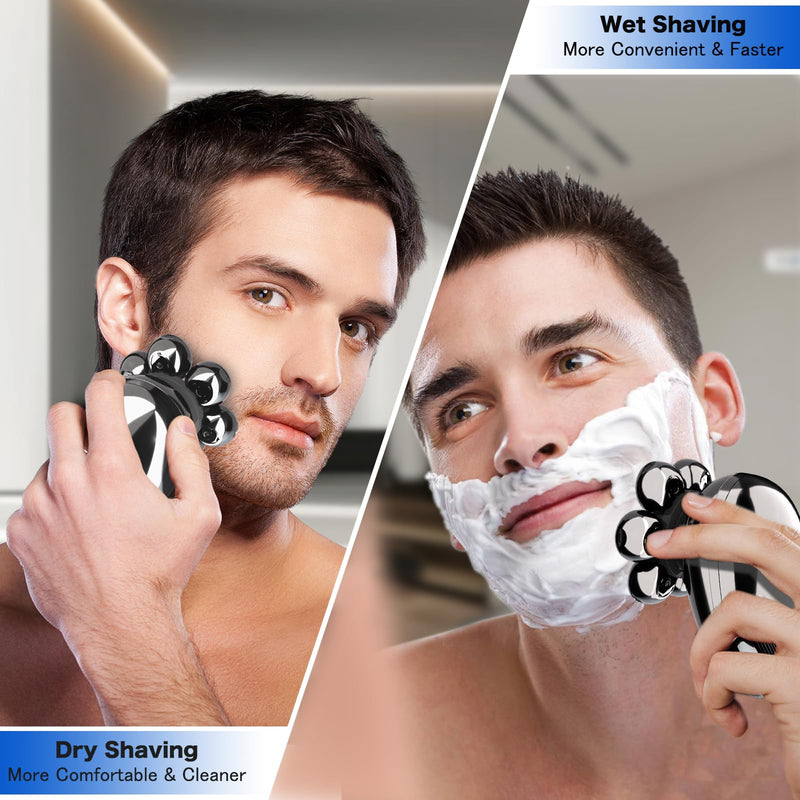 [Australia] - Head Shavers for Bald Men, Electric Razor, IPX8 Waterproof Dry/Wet Bald Head Shaver with 10000 RPM High-Speed Motor, Rechargeable Head Razor with LED Display, USB-C Cable, Perfect for Home & Travel 