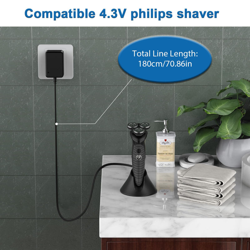 [Australia] - One Blade charging cable 4.3V charger for Philips OneBlade QP2520 QP2570 QP2620 MG3730 MG3720 MG5720 MG5730 BT3208 BT3206 A00390 shaver power supply cable 