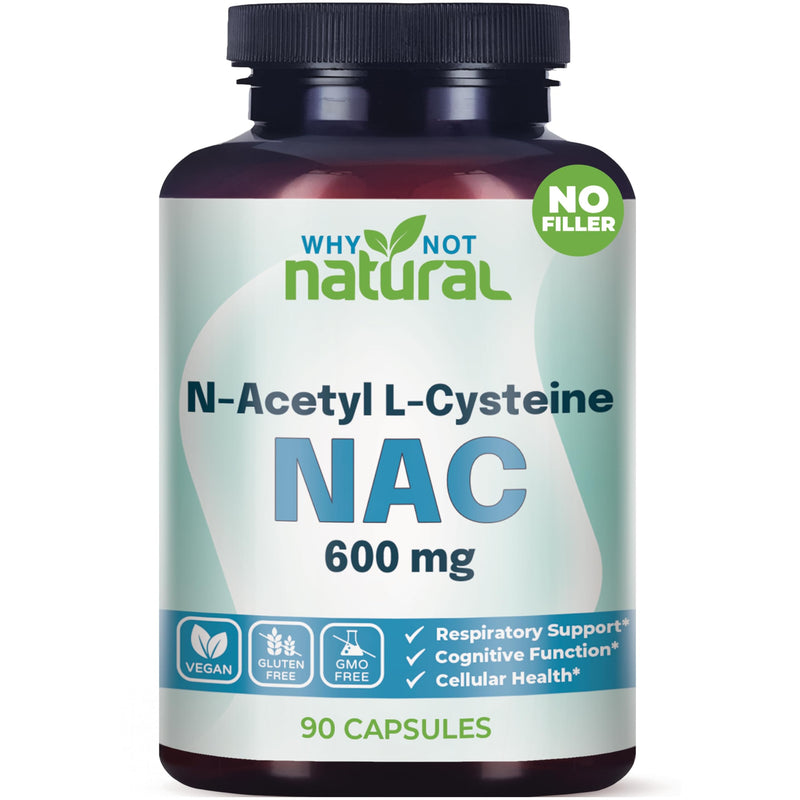 [Australia] - NAC Supplement 600 mg, N-Acetyl Cysteine Capsules, Pure N-Acetylcysteine, No Filler 