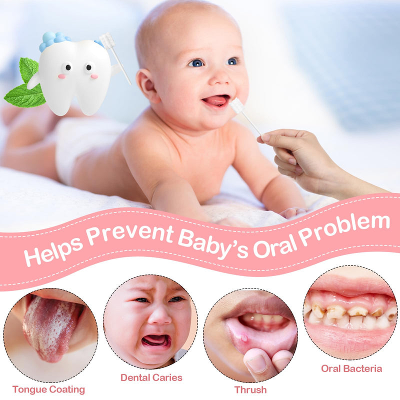 [Australia] - 200 Pieces Baby Tongue Cleaner Disposable Infant Oral Cleaner with 4 Pieces Finger Toothbrush Soft Gauze Baby Mouth Newborn for Tooth Mouth Gum Dental Care(Pink) Pink 