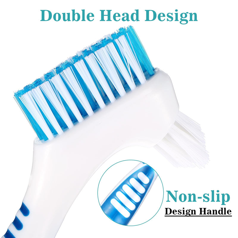 [Australia] - COMNICO denture brushes, 4 pieces denture cleaning brush, high-quality hygiene denture toothbrushes for denture care, multi-layer soft bristles denture brush for denture care 