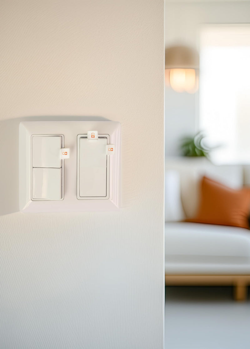 [Australia] - Rocker ‚Äì Snap-On Light Switch Guard for Rocker Switches | Tool-Free Childproof Cover Protects Smart Home Devices, Security Cameras & Lights | Clear, Invisible Design (White, 10 Pack) White 