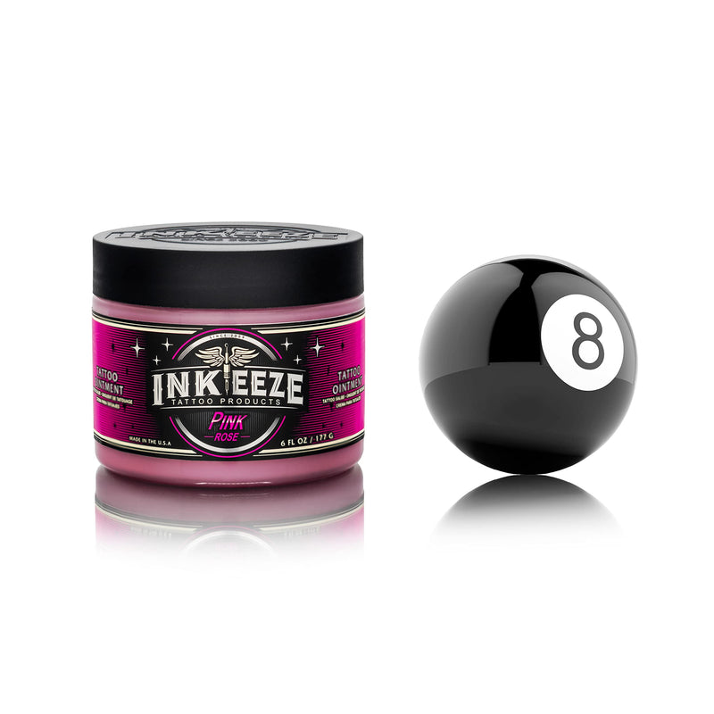 [Australia] - INK-EEZE Pink Tattoo Ointment for Artists and Aftercare, Essential Oils, Vegan, Cruelty Free, Made in USA, Bubble Gum, 6oz 6 Fl Oz (Pack of 1) 
