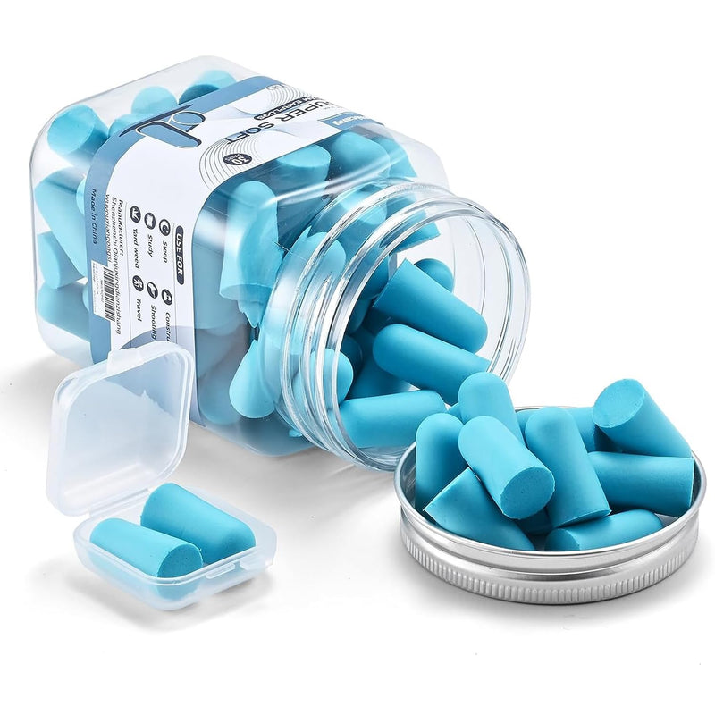 [Australia] - 30Pair Soft Foam Ear Plugs, 35dB Disposable Sound Blocking Noise Cancelling Ear Plugs for Concerts Loud Music/Shooting Guns/Work Construction, Hearing safety protection (Blue) Blue 