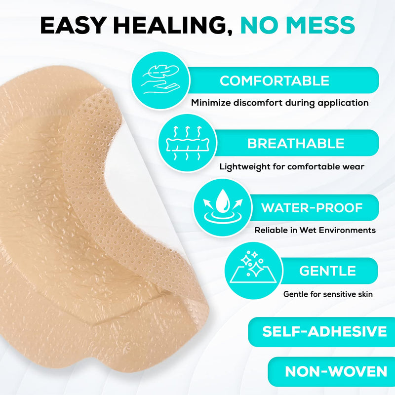 [Australia] - MedVance TM Silicone - Bordered Silicone Adhesive Foam Dressing Sacral Size 7"x 7" Box of 5 dressings 7"x7" Sacral 
