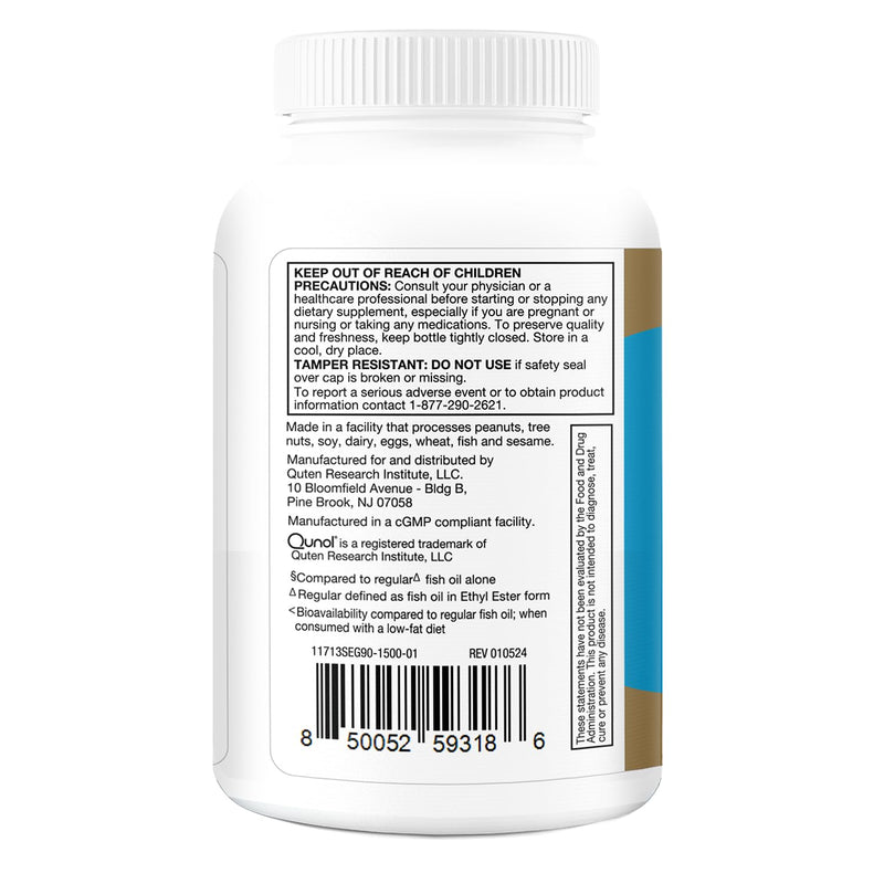 [Australia] - Qunol Advanced Omega 3 Krill and Fish Oil Complex, 10x Better Bioavailability, One Pill Dose, 250mg EPA & DHA, Supports Brain, Eye, Heart and Joint Health, 90 Count (Pack of 1) 