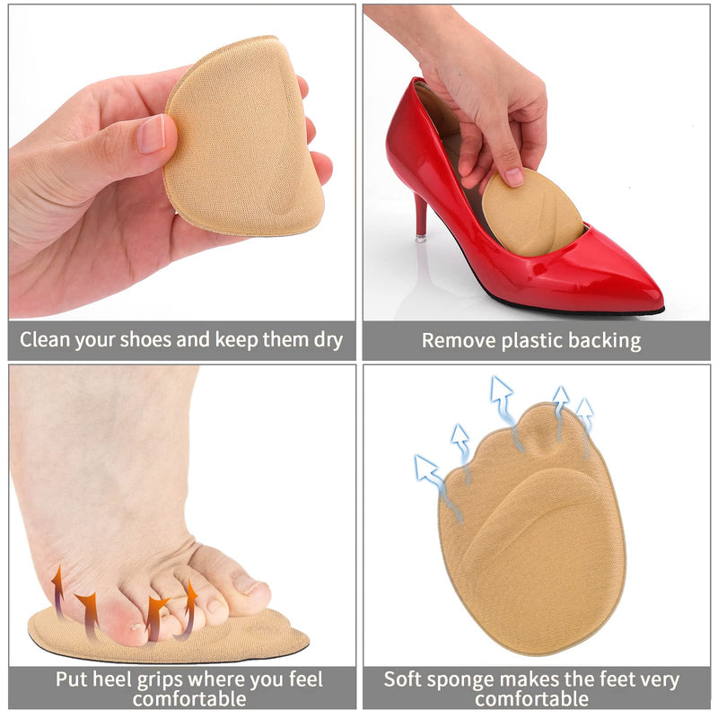 [Australia] - Sibba 10 pairs of high heel cushion pads, shoe fillers with adjustable toe filling inserts, front insoles, heel grips, inner insert, prevents shoes that are too big from slipping off the heel, relieves blisters, 10 pairs of style 3 