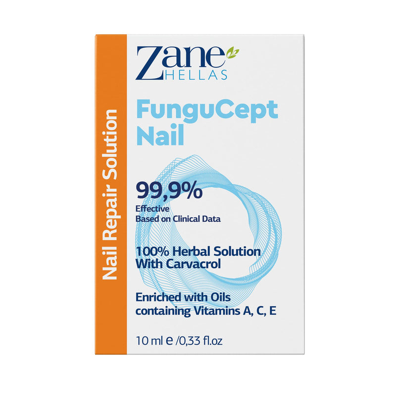 Zane Hellas FunguCept Nail Solution, 0.33 oz - 10ml | For Discolored, Thickened, Crumbled Nails, Visible Results in 4 Weeks