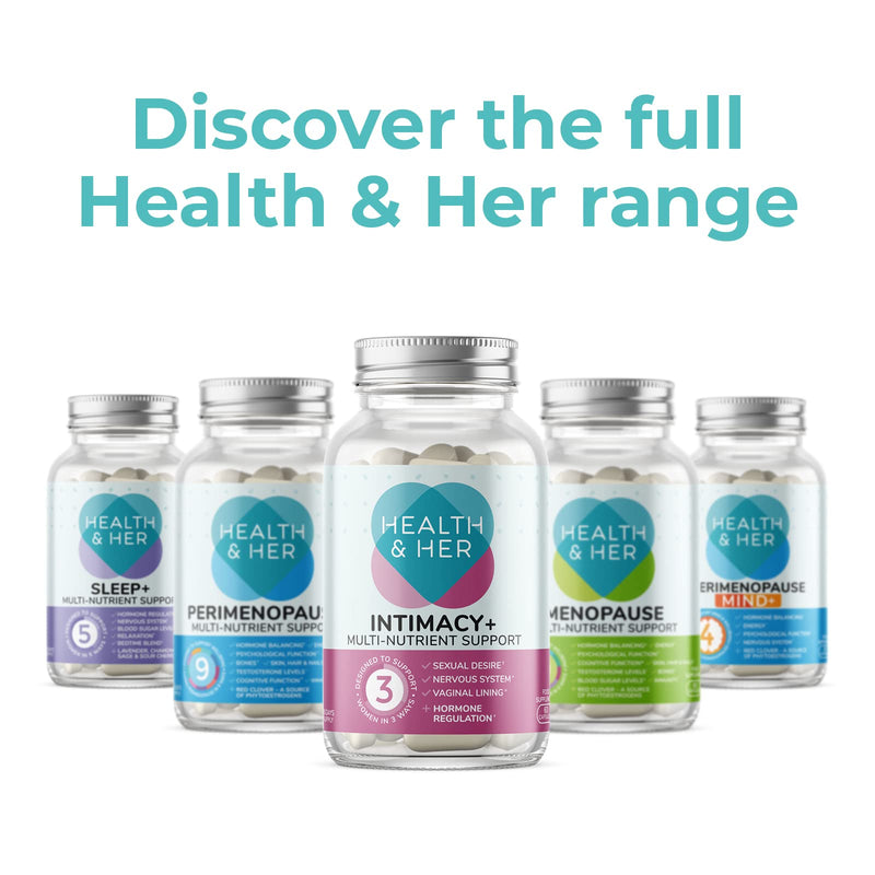 Health & Her Intimacy+ Multi-Nutrient Support for Women - Women's Desire Supplement with Maca Root, Tribulus Terrestris and Sea Buckthorn - 2 Month Supply - 120 Vegan Tablets 60 count (Pack of 2)