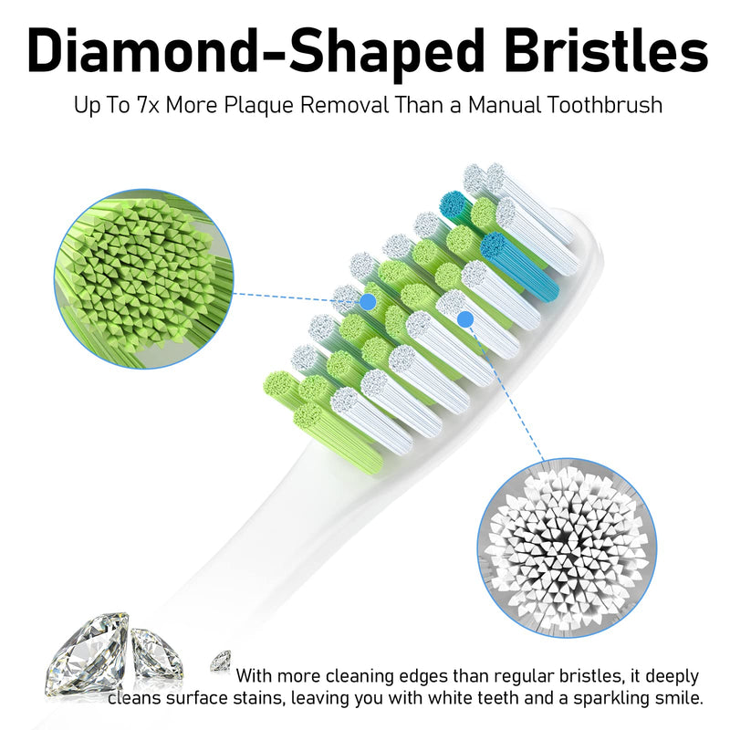Replacement Toothbrush Heads for Ultra Plaque Control & Whitening, Diamantine-Clean Brush Heads Compatible with Philips Sonicare Electric Toothbrush, 4 Pack 4-pack