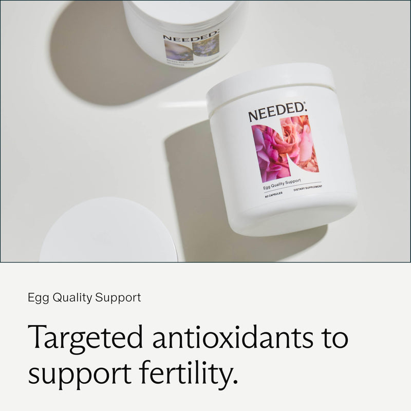 [Australia] - Needed. Egg Quality Support - Optimally Formulated Antioxidants Supplement for Egg Quality - Fertility Support - Fertility Supplement for Women - 60 Capsules - 30 Day Supply 