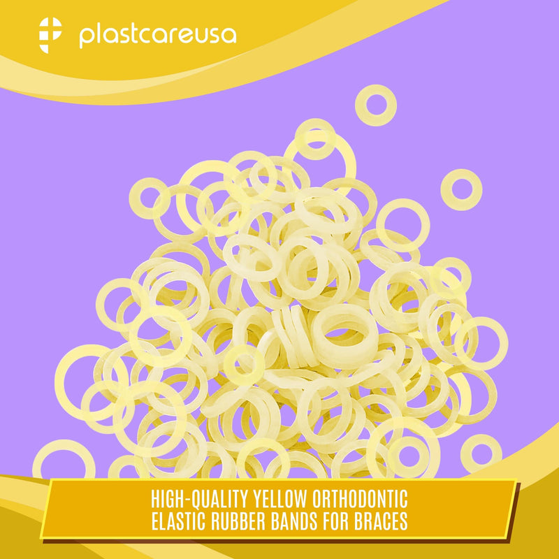 1000 (1/4" Fox, Medium 4.5 Oz) Orthodontic Latex Elastic Rubber Bands for Braces - Multi-Size Dental Elastics Kit, Heavy-Duty Ortho Bands for Gap Closure & Teeth Alignment (10 Bags of 100) 1/4" Fox