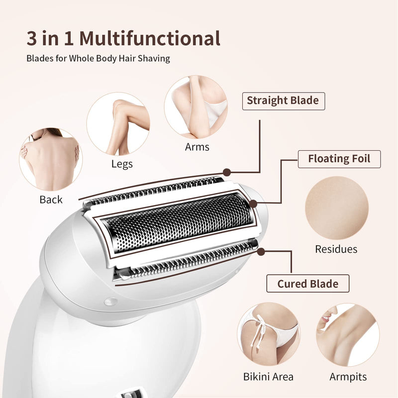[Australia] - Women Electric Razor Head Replacement for Krovena (White 1Pcs) 
