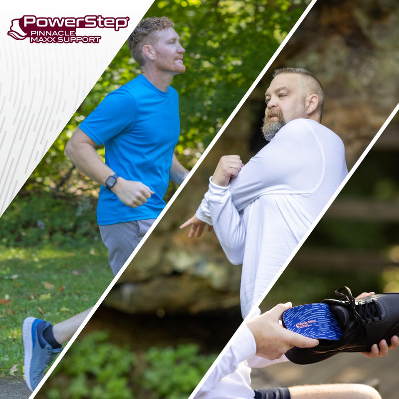 [Australia] - PowerStep Pinnacle Maxx Orthotic Insoles - Orthotics for Overpronation with Maximum Stability & Comfort - Firm + Flexible Angled Heel Style to Help Flat Feet - Heavy Duty Inserts (M 10-10.5, F 12) Men's 10-10.5 / Women's 12 Maroon 