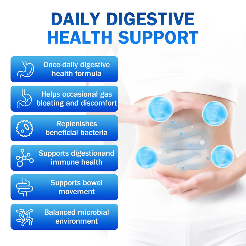 NYO3 Digestive Probiotics 57 Bilion CFU 7 Strains,60 Capsules,Bloat Relief, Supports Digestion & Immune Health