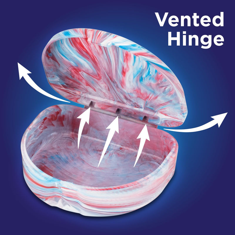 Practicon Designer Marble Retainer Cases, Clear Aligner Case, Dental Orthodontic Retainer Boxes, Mouth Guard Holder, 6 Pack Designer Assorted