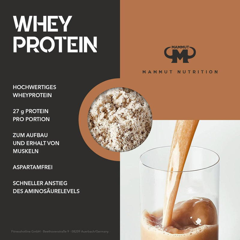 [Australia] - Mammut Nutrition Whey Protein, Iced Coffee with real coffee, whey, protein, whey protein shake, 1000 g 1 kg (pack of 1) 