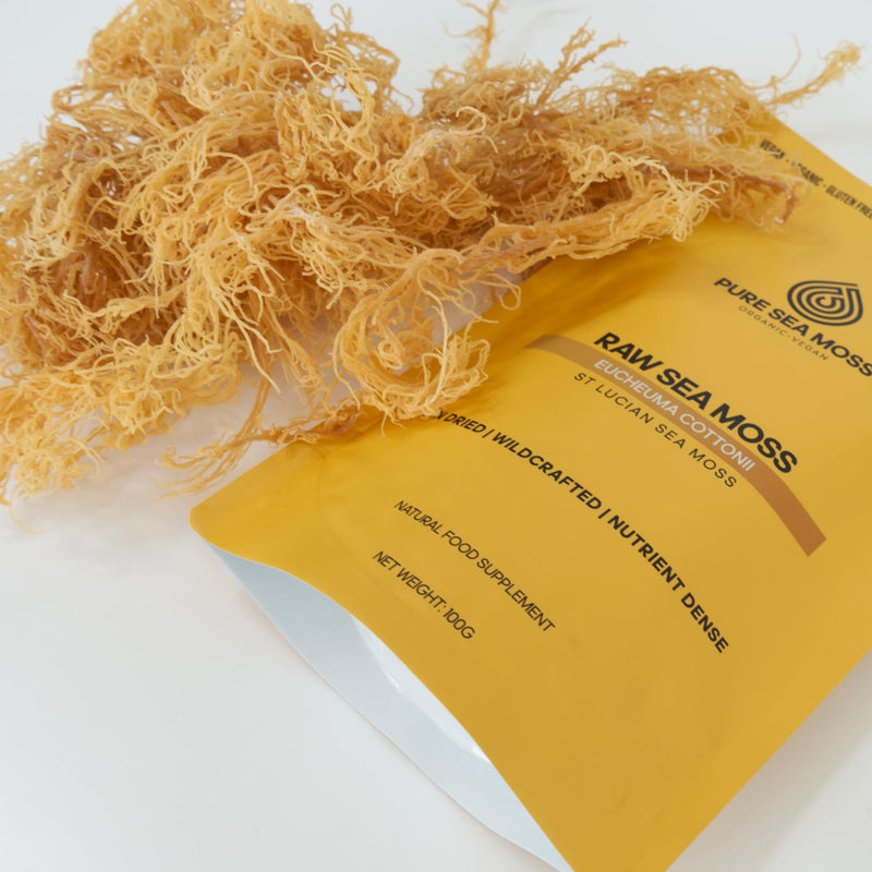 Raw Dried Sea Moss 100g | Pure Sea Moss Organic-Vegan, for Homemade Sea Moss Gel