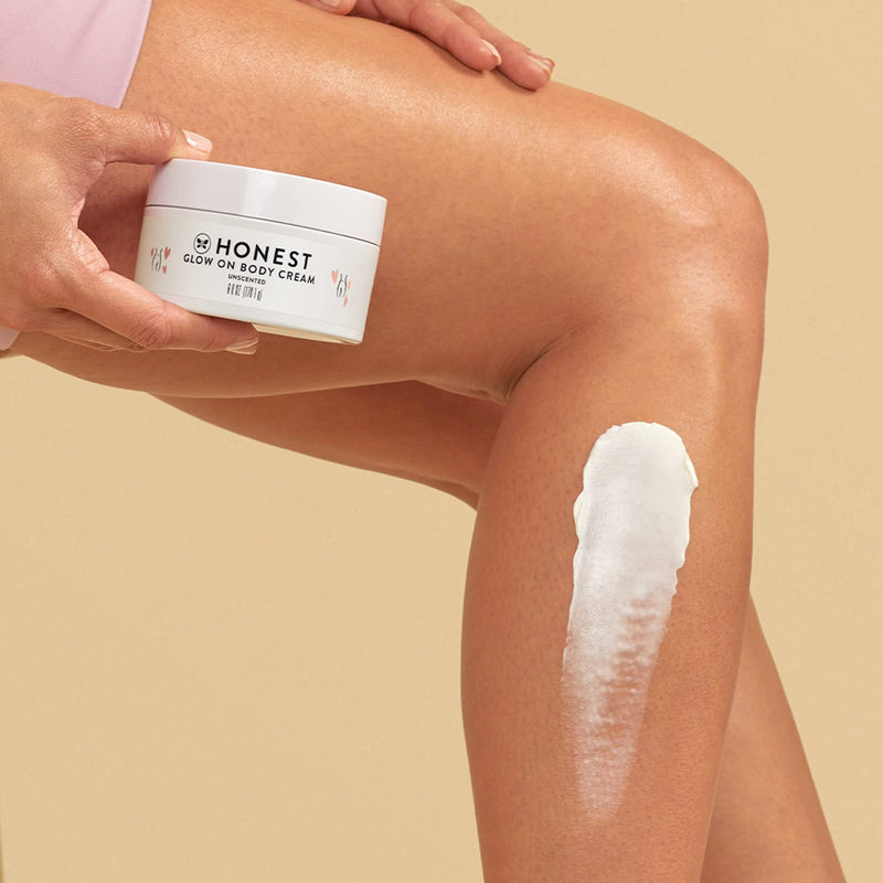 [Australia] - The Honest Company New Mama Care Essentials Gift Set | Hospital Bag Must Haves | Travel Size Nip Balm (0.5 oz), Glow On Body Cream (1 oz), Gotta Glow Face Wash (1.75 fl oz), Reusable Pouch New Mama Mini Essentials Set 