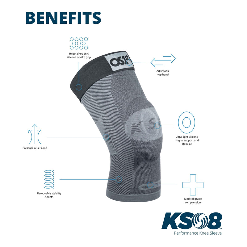 OS1st Patellar Stabilizing Adjustable Performance Knee Brace KS8 for Knee Pain & Injuries, Post Surgery, and Tendon Tears X-Large