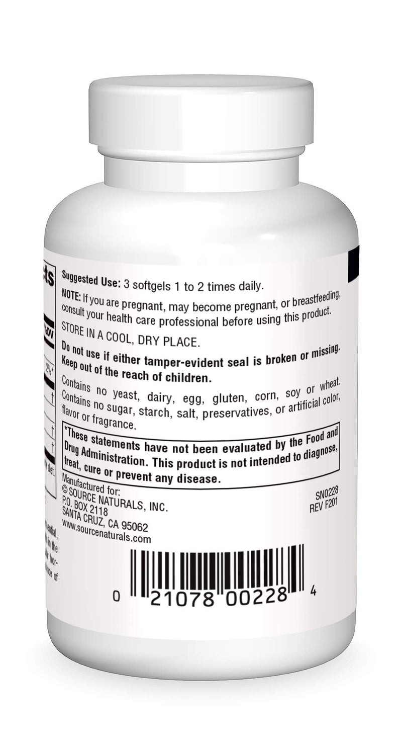 [Australia] - Source Naturals Evening Primrose Oil - Hexane-Free - 500mg - GLA Yield: 50 mg - Cold-Pressed - 60 Softgels 1 60 Count (Pack of 1) 
