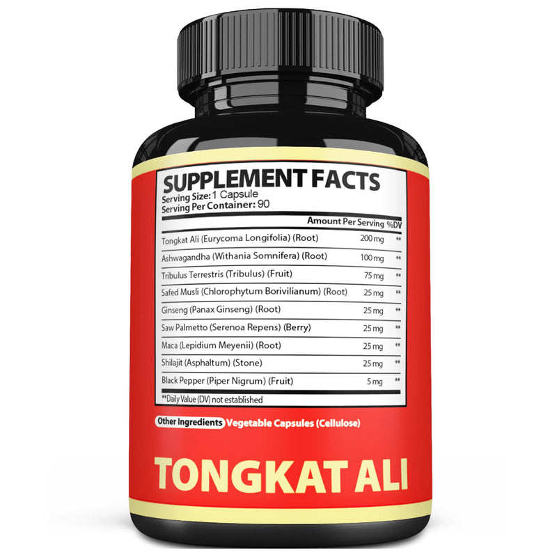 [Australia] - Satoomi 9in1 Tongkat Ali Root Extract - Ashwagandha, Tribulus Terrestris - 90 Capsules for 3 Months - Support Strength, Energy & Healthy Immune 90 Count (Pack of 1) 
