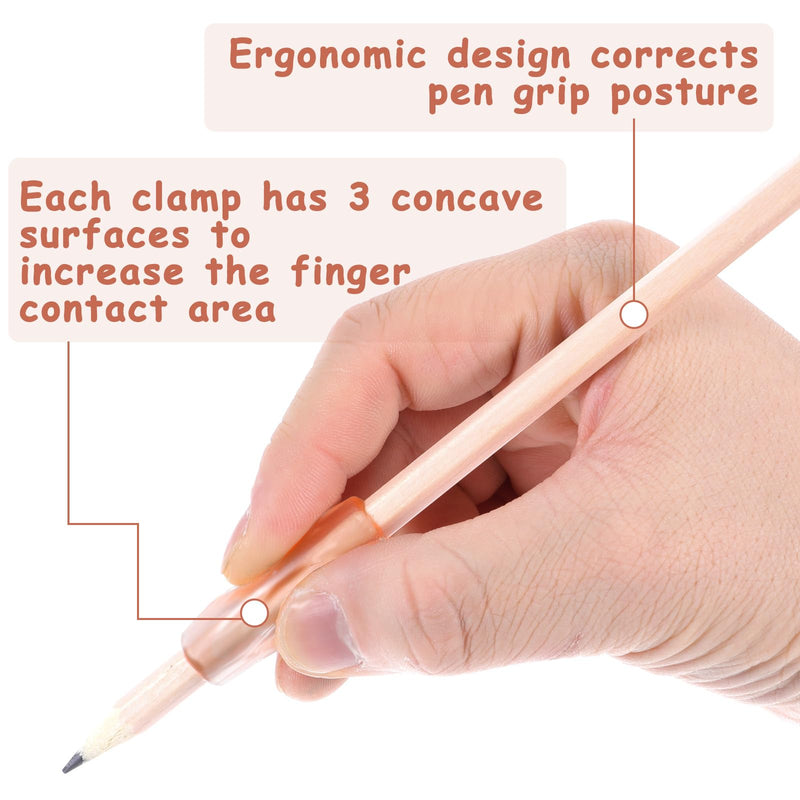 [Australia] - Pencil Grippers for Handwriting, 8PCS Silicone Pencil Grippers Relieving Fingers Fatigue Writing Aid Pencils Holder Comfort Cushion Grip Pencils Gripper Flexable Soft Corrective Finger Tool for Adult 