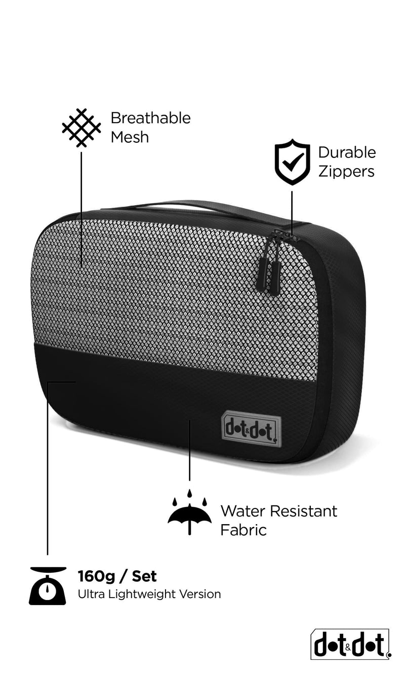 Large and Small Black Packing Cubes for Travel