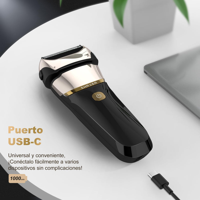 [Australia] - Foil Shaver Men's, 2-in-1 Electric Shaver Men's Rechargeable USB Shaver Men's Wet Shaver & Dry Shaver Razor Men's Electric 100 Min Running Time, Zero Gap Skin, IPX7 Washable Black-1 