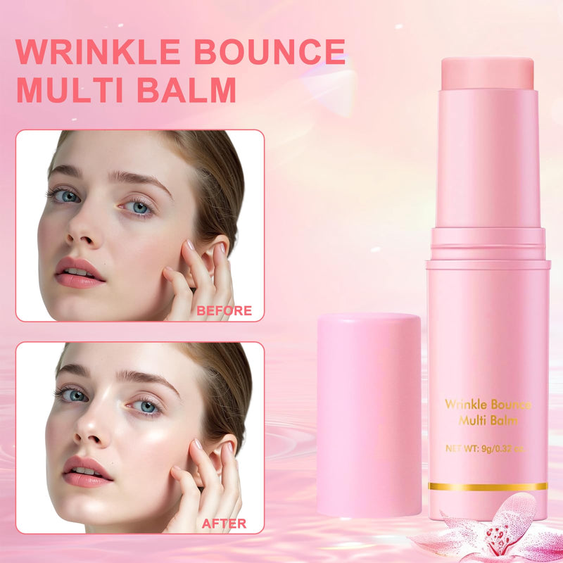 3 PCS Collagen Wand, Collagen Stick Multi Balm Stick, Anti Wrinkles Moisturiser,All-in-One Boosting Moisture Balm for Face, Lips, Eyes, Lip, Neck & Body- Reduce Fine Lines & Wrinkles (9g)