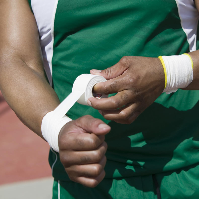 [Australia] - 4 rolls of sports tape white, 3.8 cm x 10 m tape, sports tape, football tape, medical adhesive tape, finger tape, tape for football, volleyball, all sports - strong adhesion, tearable and skin-friendly 