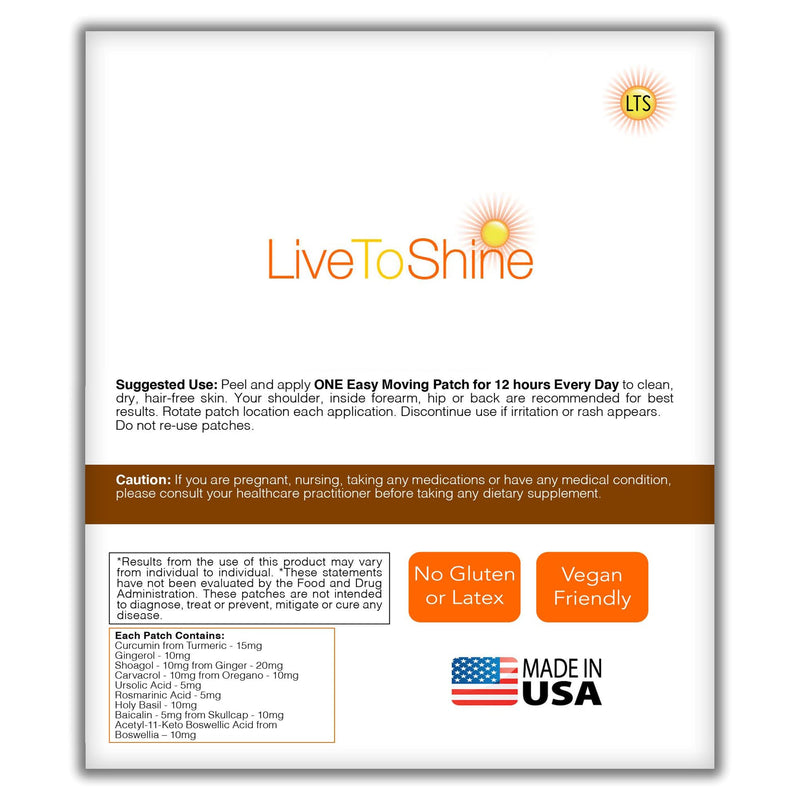 [Australia] - Turmeric Curcumin Topical Patches - 30 Days Supply – USA Made 