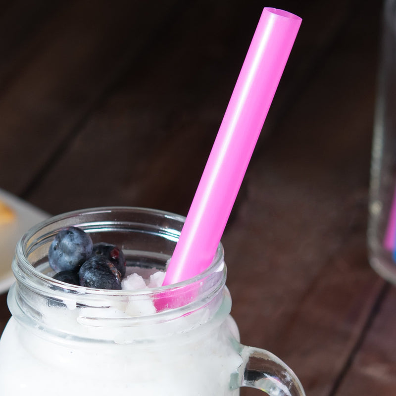 [Australia] - 100 Extra Large Plastic Bubble Tea Smoothie Straws, 1/2" Wide X 8 1/2" Long Boba Straws 12mm Extra Wide 