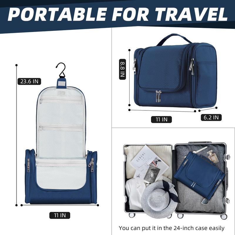 Large Toiletry Bag and XL Toiletry Bag Blue