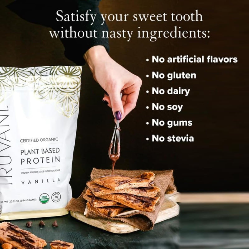 [Australia] - Truvani Pea Protein Powder, Vanilla, 20.9oz, 1pk, 20 Servings 20 Servings (Pack of 1) 