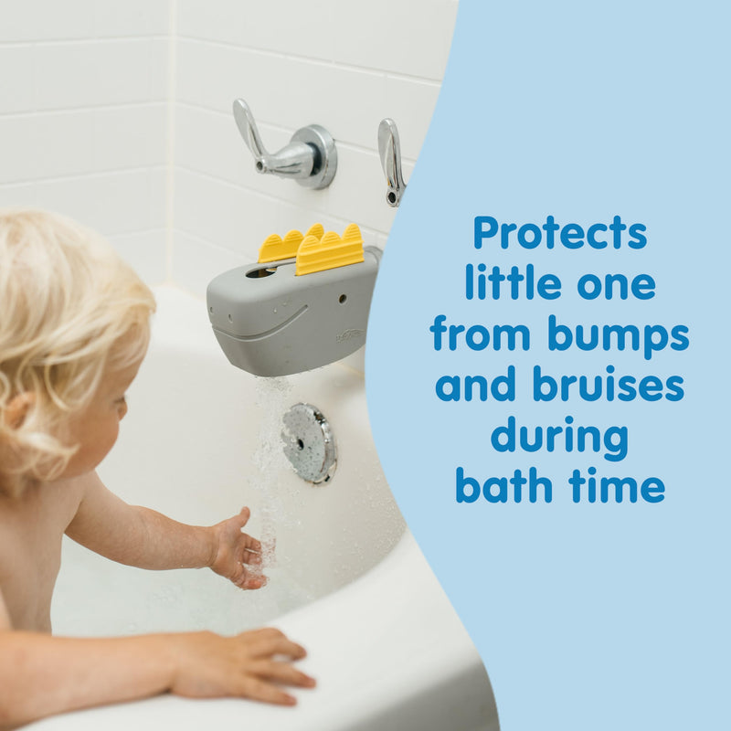 [Australia] - Dr. Brown’s CleanUp Dino-Soft Baby Bath Spout Cover, Soft and Safe on Tub Faucet, Toddler Bathtub Safety for Kids, BPA Free, Certified Plastic Neutral 