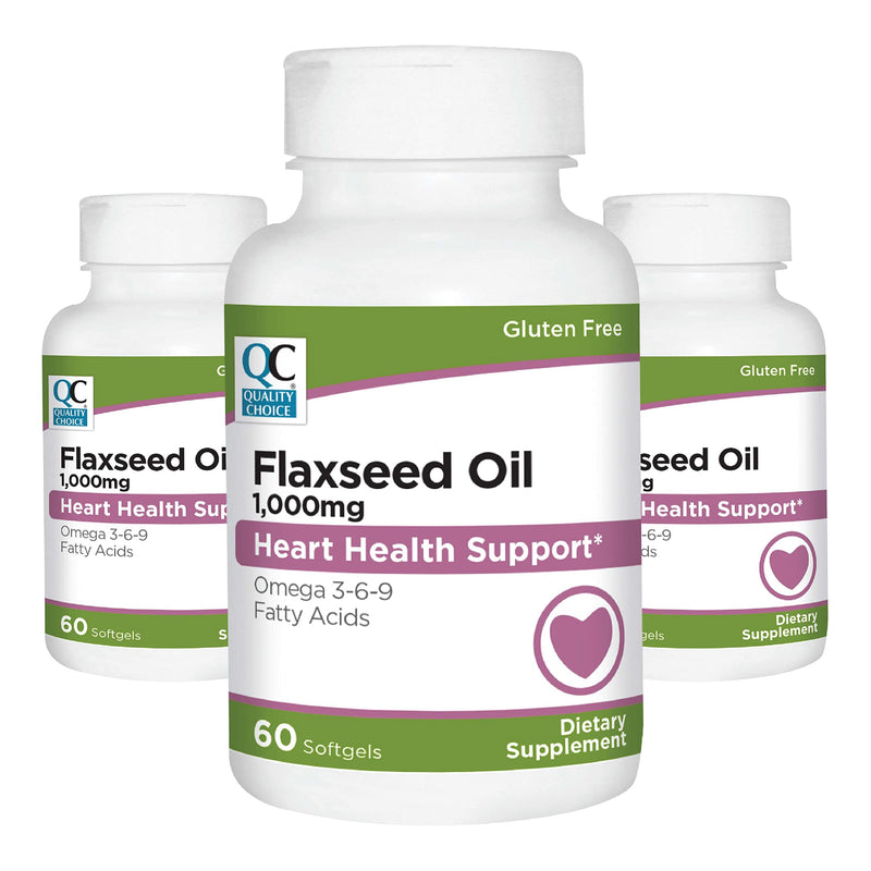 [Australia] - Quality Choice Flaxseed Oil 1000 mg Softgels ‚Äì Cold Pressed, Plant-Based Source of Omega Fatty Acids ‚Äì 120 Easy-to-Swallow Softgels ‚Äì No Artificial Colors or Preservatives 1 