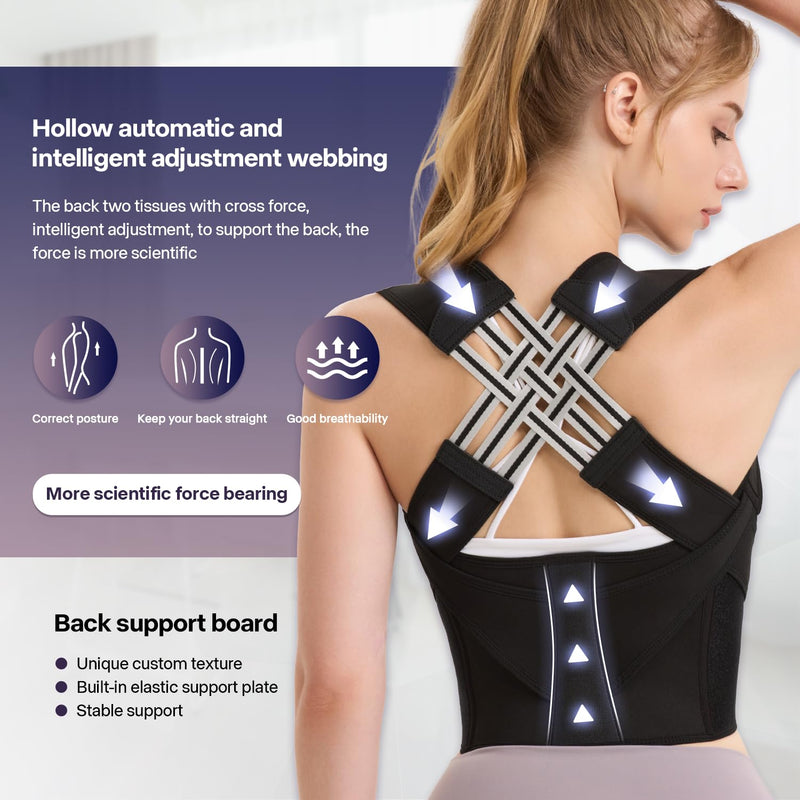 Back Brace Posture Corrector for Women and Men,Adjustable Shoulder Straightener,Used for correcting posture and scoliosis X-Large