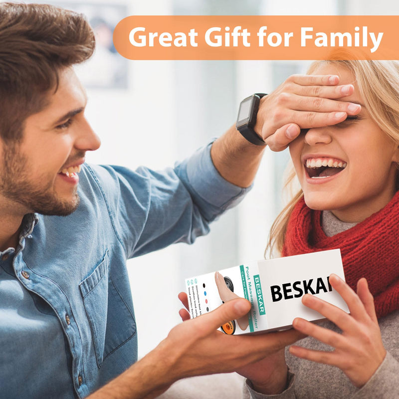 [Australia] - BESKAR Foot Massager Roller for Plantar Fasciitis Relief, Portable, Deep Tissue Muscle Massage, Foot Arch and Heel Pain, Reflexology Tool Black 