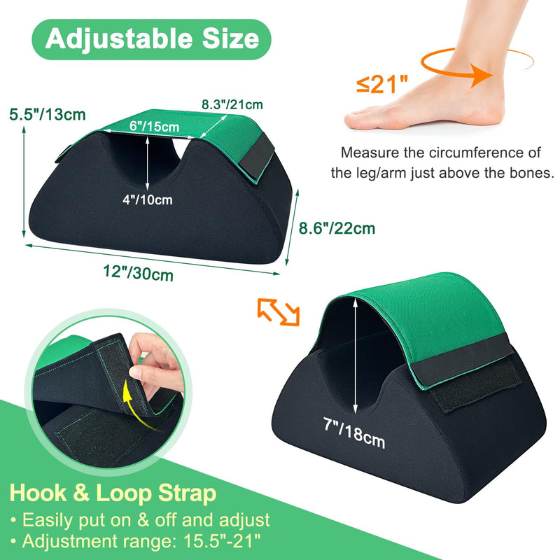 Heel Protectors for Pressure Sores, Foot Elevation Pillow Post Surgery Ulcer Cushion, Foam Bedsore Relief Pillows Feet Leg Support Wedge, Elevate Feet Recovery Supplies Ankle Elevator for Swelling