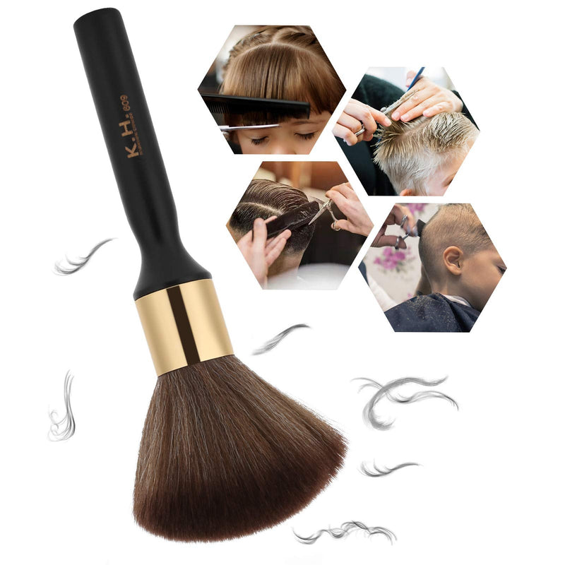 Neck Duster Brush, Neck Face Duster Broken Hair Sweep Brush Professional Salon Barber Hairdressing Brush Hair Cutting Duster Brush Hair Sweep Cleaning Barbershop Accessories(Black) Black